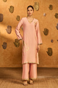 Babypink Crane Dawn Kurta Set By KYNAH, Luxury Indian Fashion & Bridal Wear