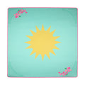 Turquoise Flower Mahjong Mat By The Mahjong House