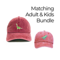 Dinosaur Dad Hat + T-Rex Kids Hat Bundle By Dad Brand