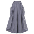 Maxi Striped Denim Skirt | PR Sample