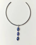 Mayra Evil Eye Choker in Silver