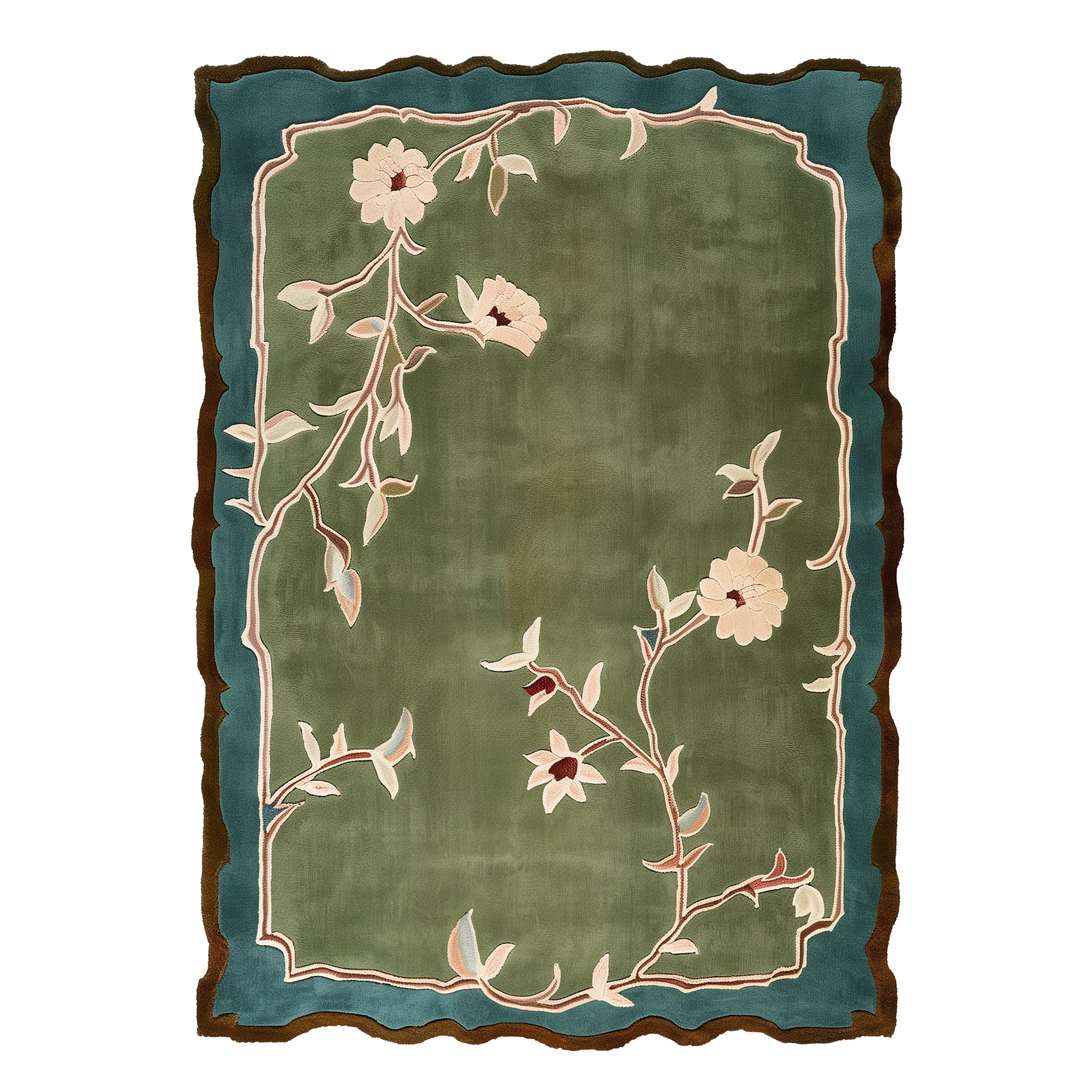 Meandering Petals Hand Tufted Wool Rug