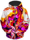 Melting Hibiscus Unisex Zip-Up Hoodie