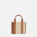 Mini Structured Tote - Jute/Leather - Tan