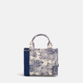 Mini Structured Tote - Navy Floral