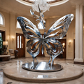 ArtZ® Stainless Steel Butterfly Sculpture - Height: 72 inch (183 cm)