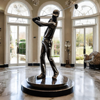 ArtZ® Stainless Steel Golfer Sculpture