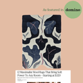 Midnight Leaf Veins Hand Tufted Rug