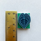 Tropical mini leaves rubber stamps