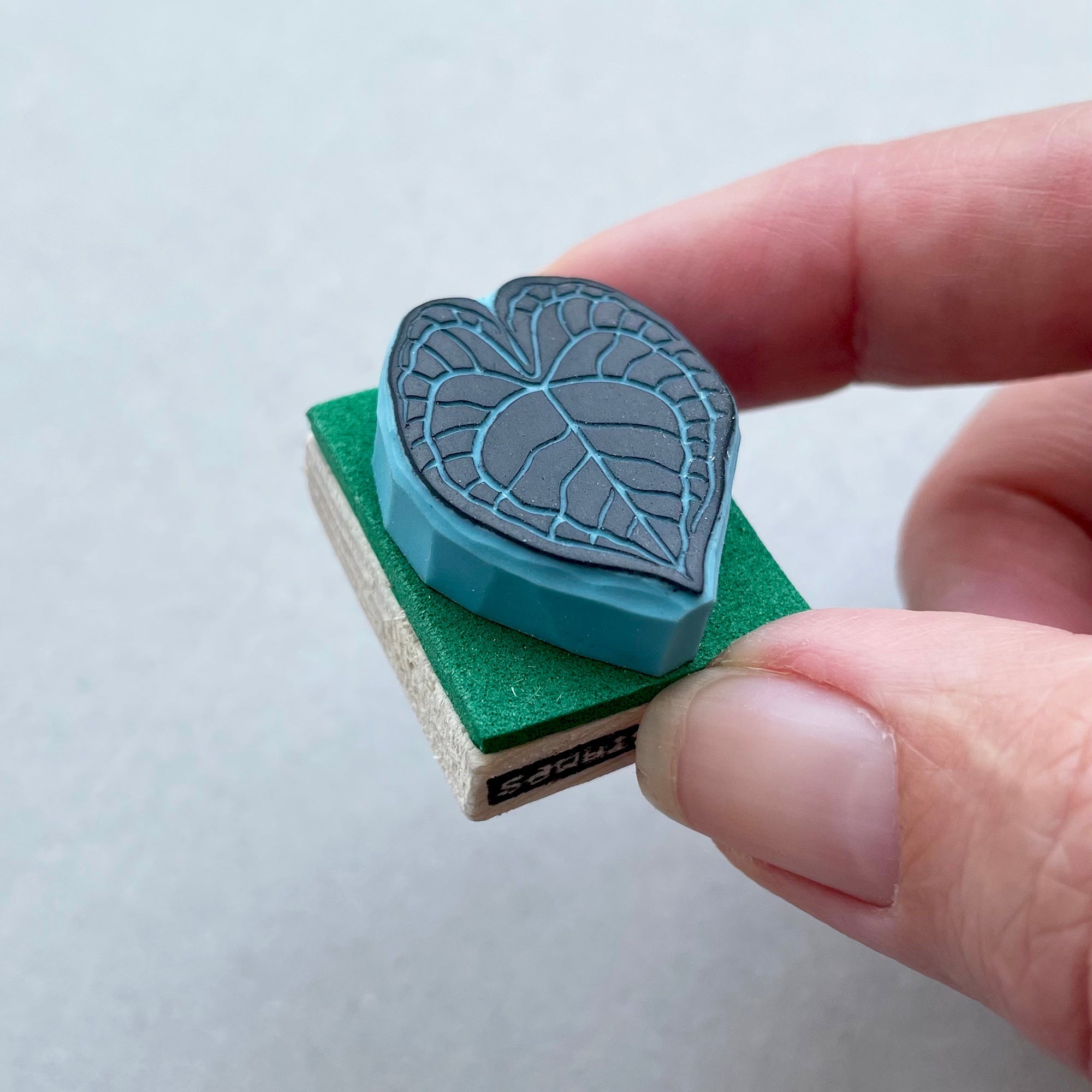 Tropical mini leaves rubber stamps