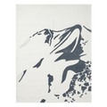 Minimalist Mountain Silhouette Hand Tufted Rug