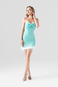 Twirl Sequin Bow Accent Mini Dress