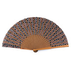 Blue and red folding hand fan Mirath