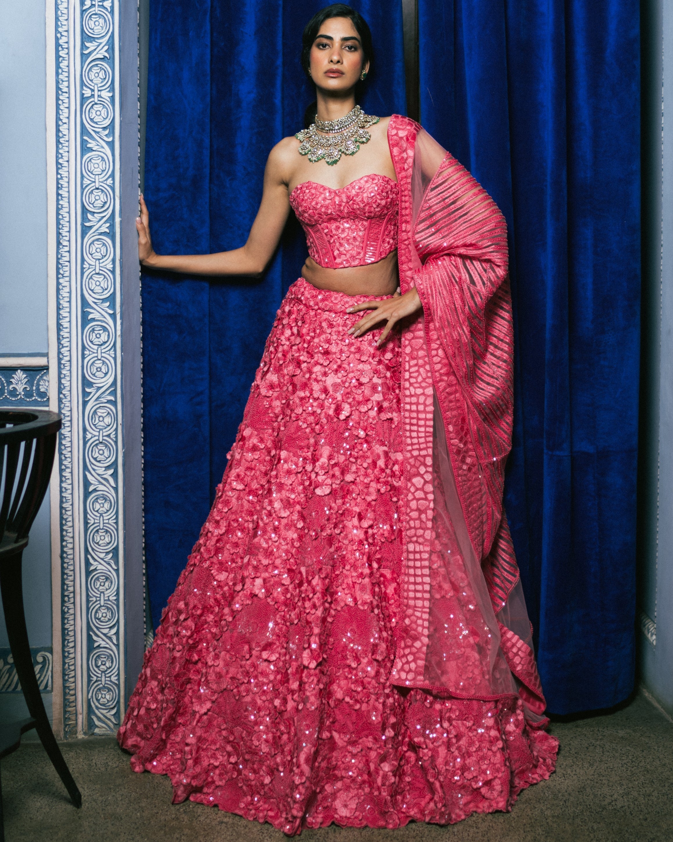 Pink Lillian Lehenga Set By KYNAH, Luxury Indian Fashion & Bridal Wear