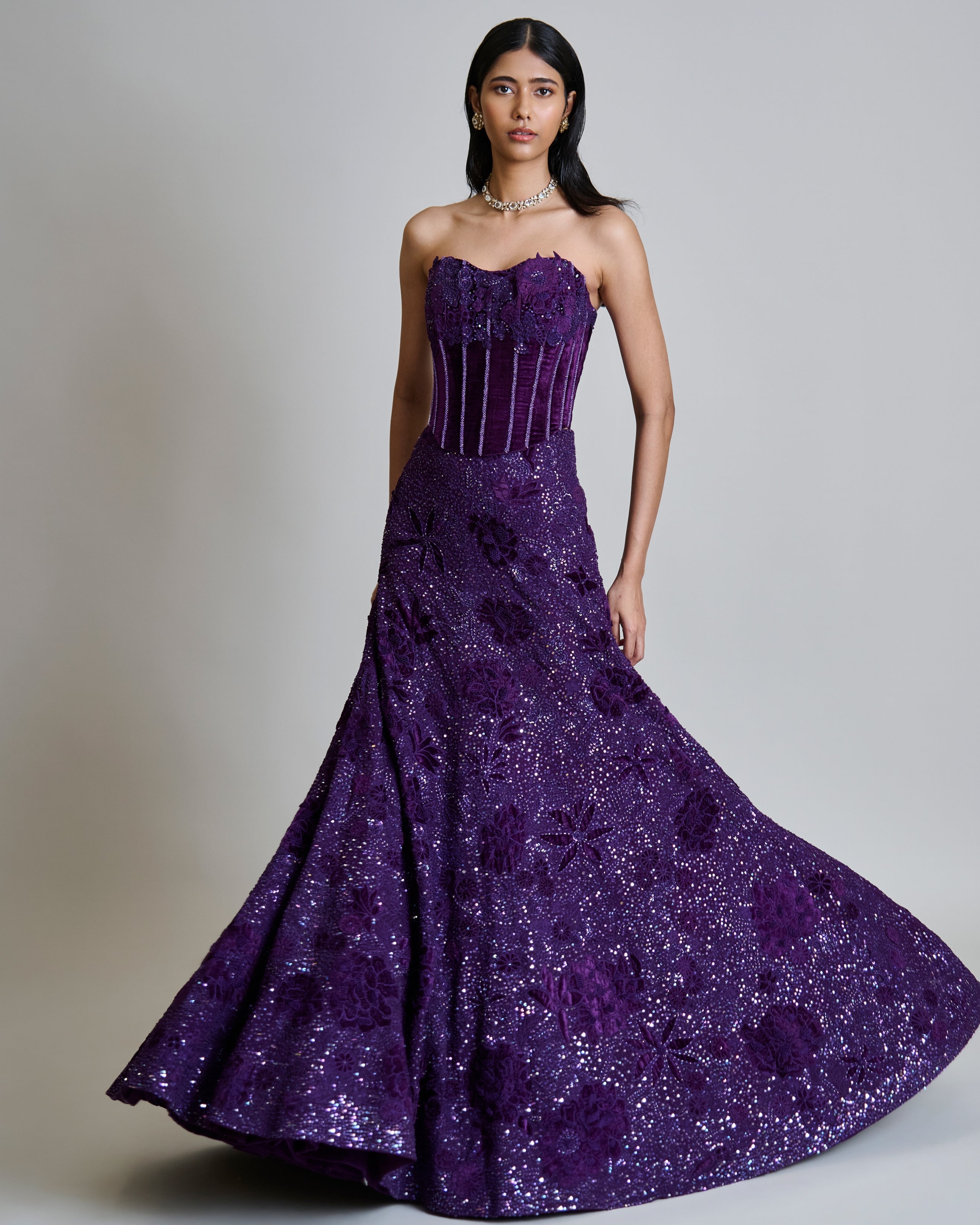 Purple Carmine Lehenga Set By KYNAH, Luxury Indian Fashion & Bridal Wear