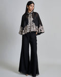 Black Kalie Cape Set By KYNAH, Luxury Indian Fashion & Bridal Wear