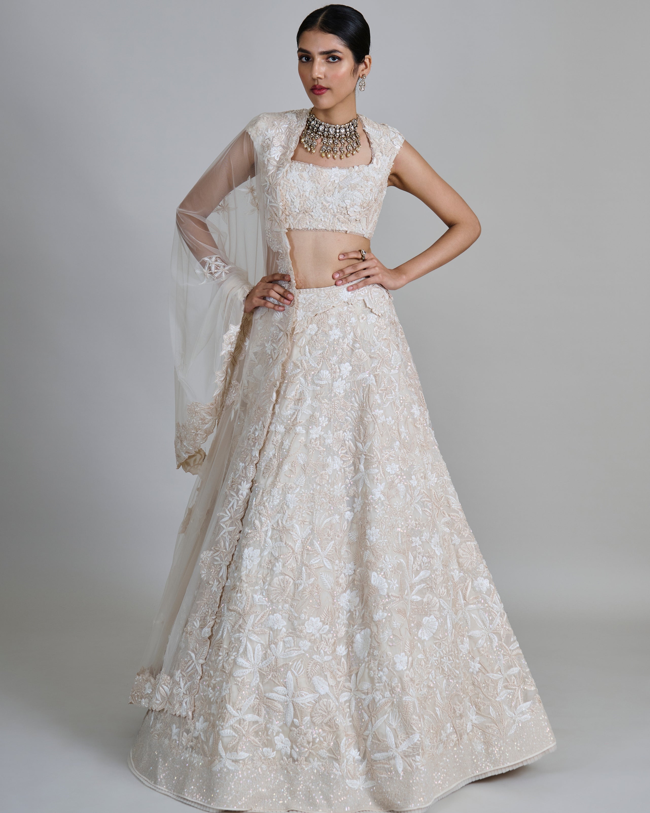 Ivory Emma Lehenga Set By KYNAH, Luxury Indian Fashion & Bridal Wear
