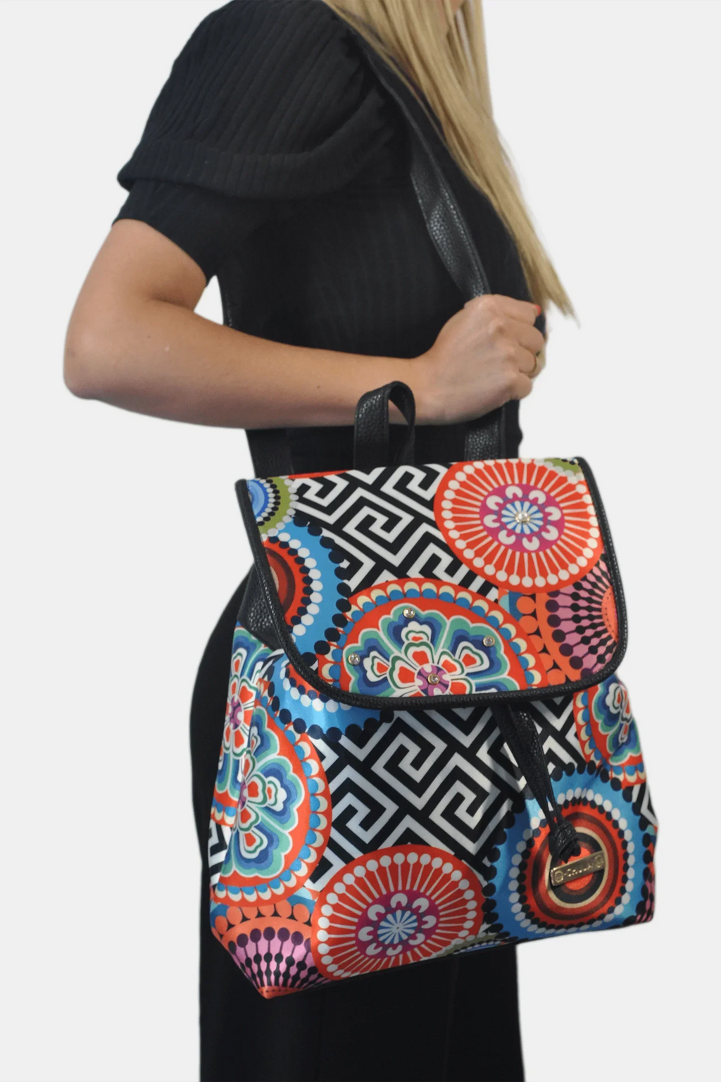 Mochila de Mujer grande BagPack Celine Círculos | CHULA Tulum