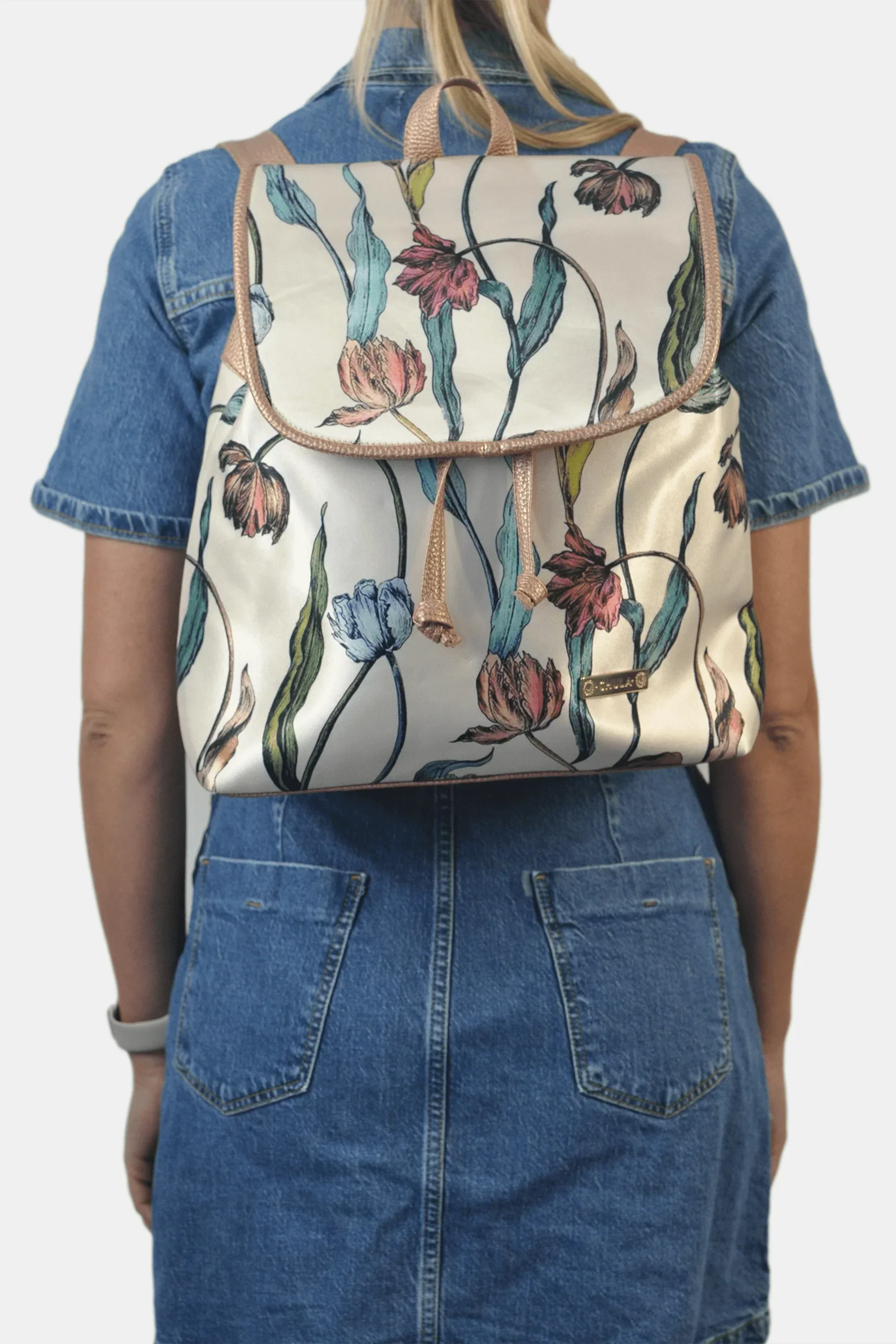 Mochila de Mujer grande BagPack Celine Flores Peonia | CHULA Tulum
