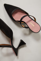 Tacones Ibiza rejilla negra