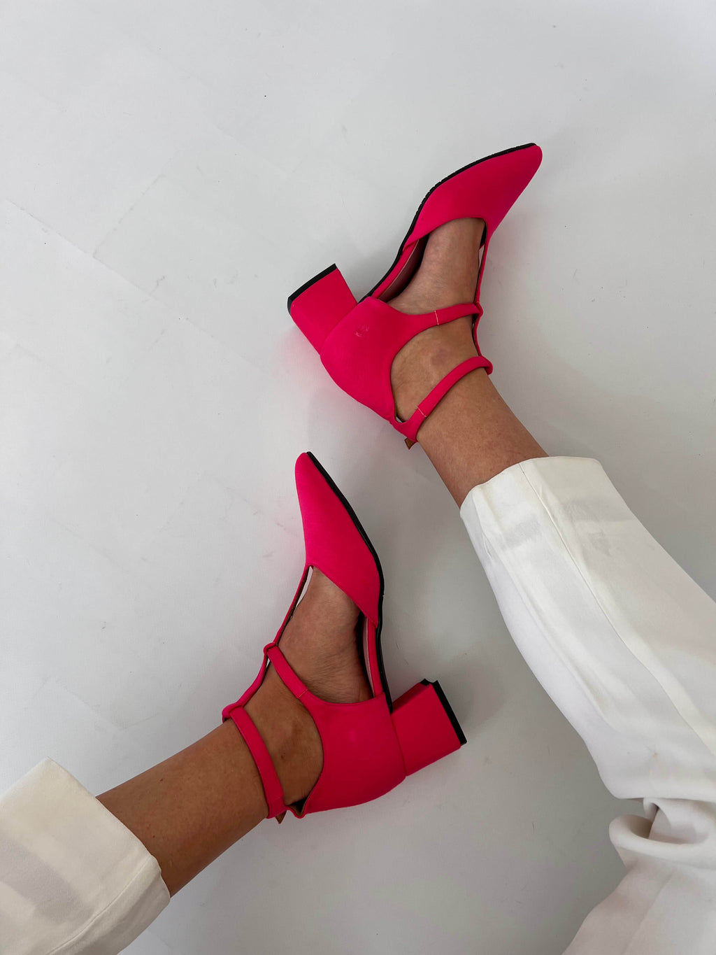 Tacón midi Bambú Rosa