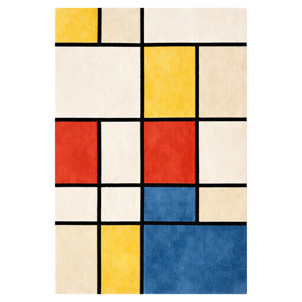 Mondrian Inspired Hand Tufted Rug