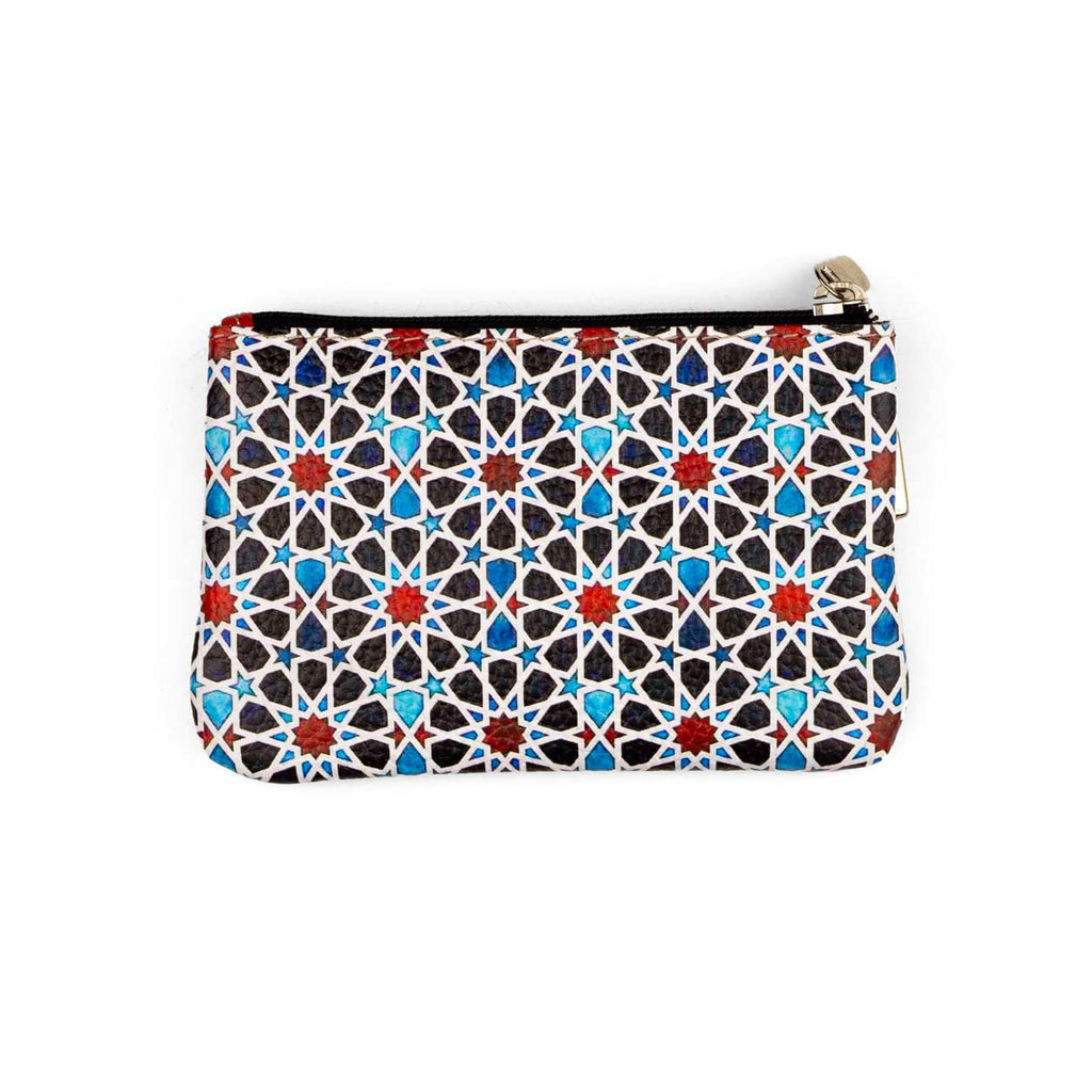 Islamic Tiles Leather Coin Purse Fatima
