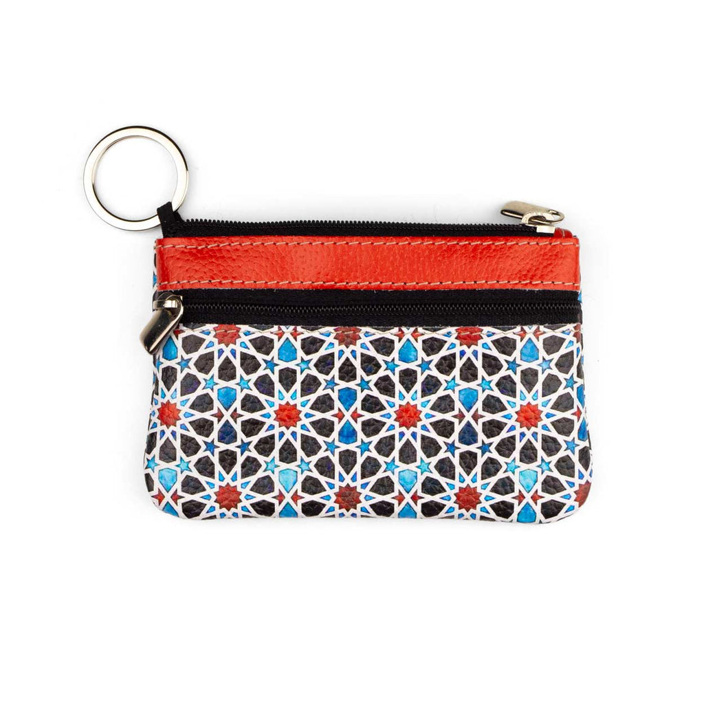 Islamic Tiles Leather Coin Purse Fatima