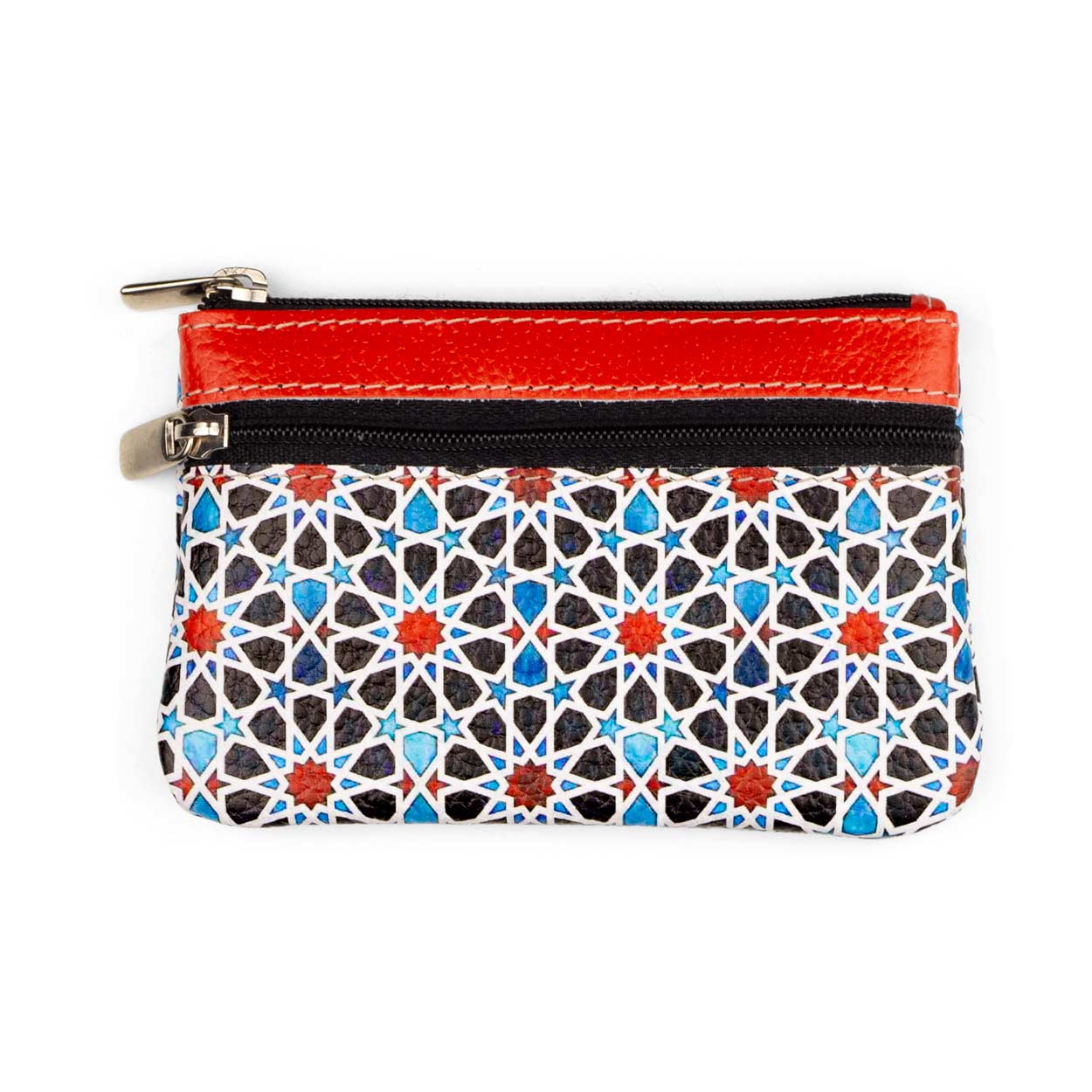Islamic Tiles Leather Coin Purse Fatima