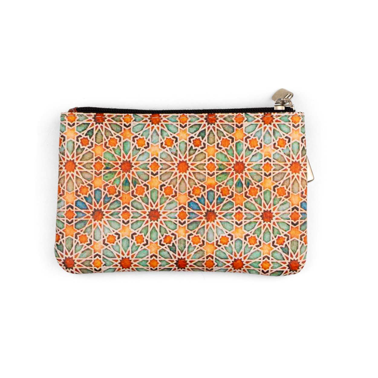 Orange Leather Coin Purse Zellige