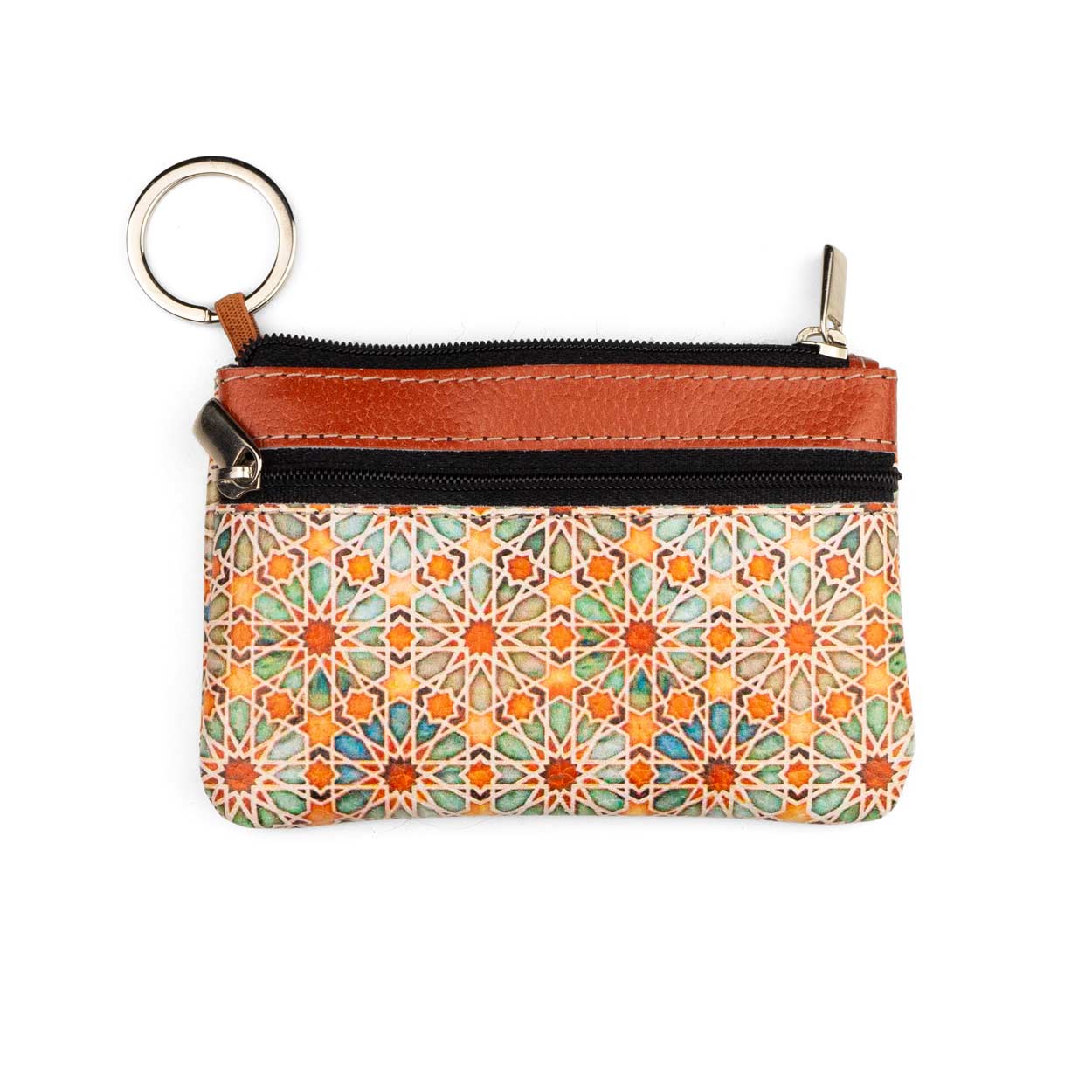 Orange Leather Coin Purse Zellige