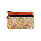 Orange Leather Coin Purse Zellige