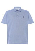 Polo Hombre Manga Corta Premium Algodón Geométrico - Azul 0009_33