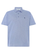 Polo Hombre Manga Corta Premium Algodón Geométrico - Azul 0009_33