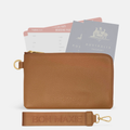 Travel Wallet - Pebbled Leather - Tan