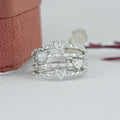 Multi Row Heart Diamond Anniversary Ring