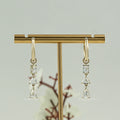 Multi Shape Rose Cut Diamond Hoop Earrings