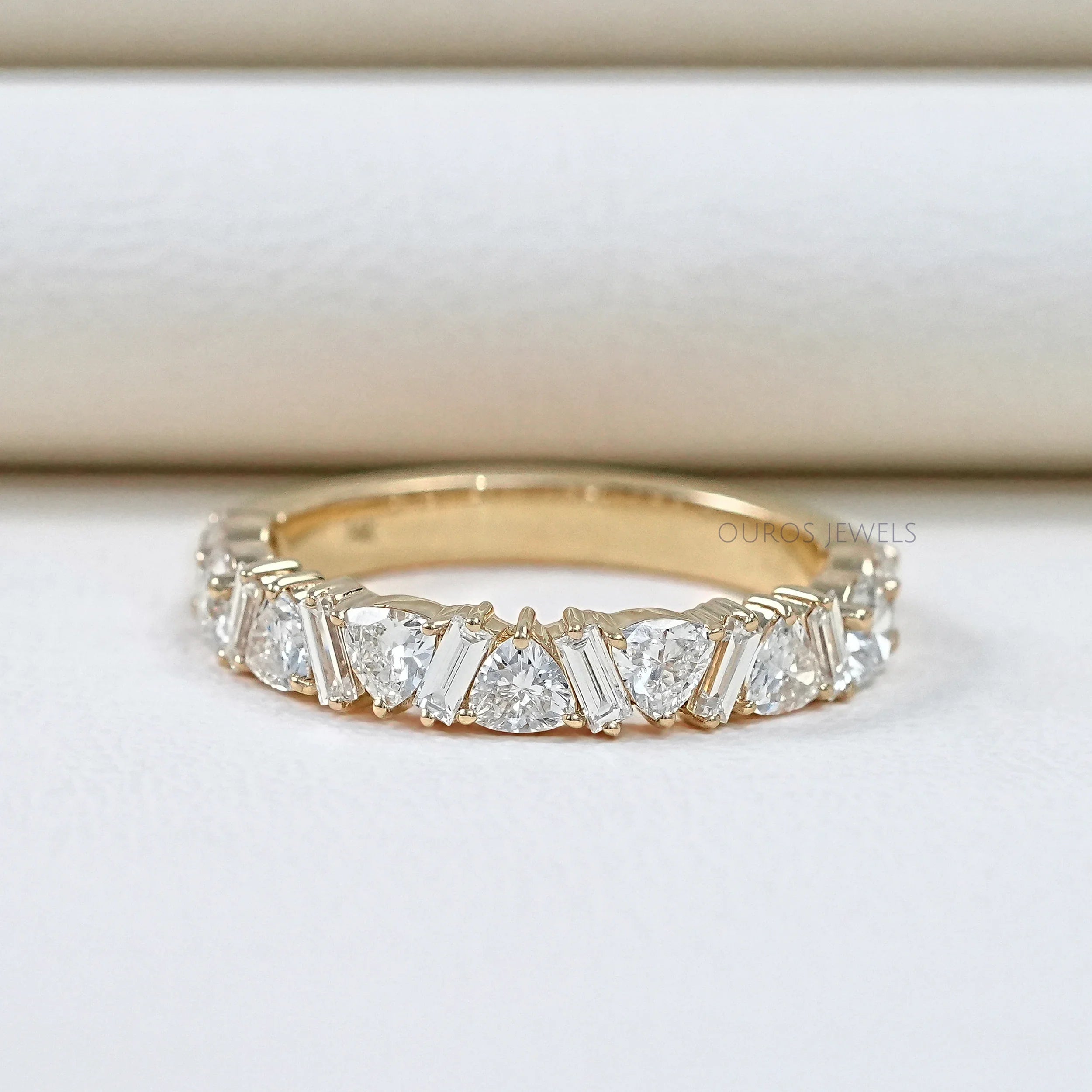 Multi Shape Lab Diamond Wedding Band
