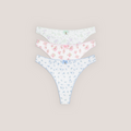 Lounge Underwear Bloom Thongs (3-Pack) - Floral Print