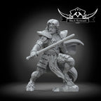 Mystical ancient satyr warrior, Black Remnant