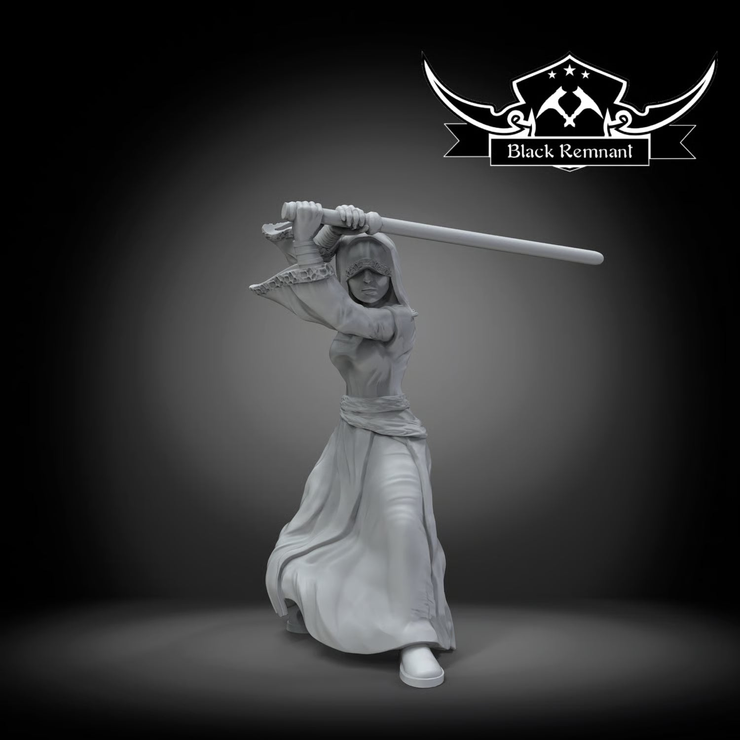 Mystical blind dark warrior, Black Remnant