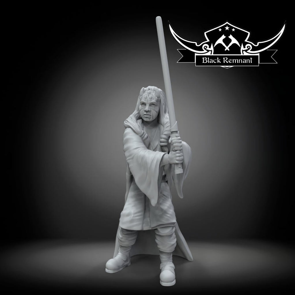 Mystical warrior with long hairs and face tattoos, Black Remnant