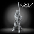 Mystical warrior with long hairs and face tattoos, Black Remnant