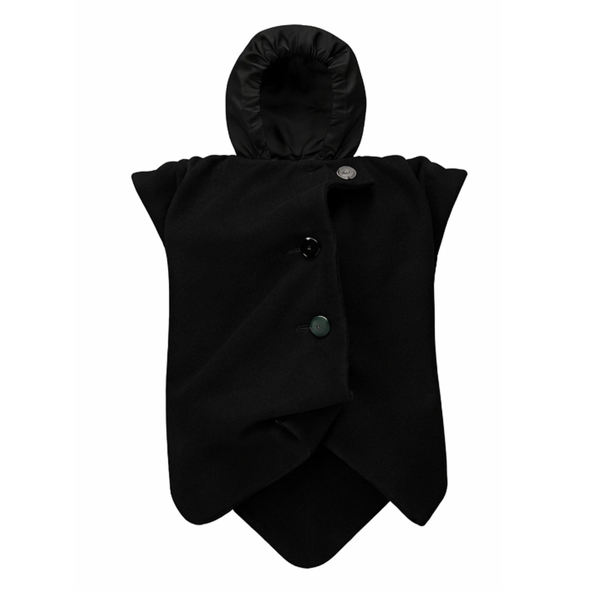 Black “Mythogenesis” Wavy Ruched Vest