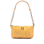 Pleated Nubuck FF Chain Pochette