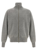Extreme Cashmere Pure Cashmere Double Knit Cardigan — Grey