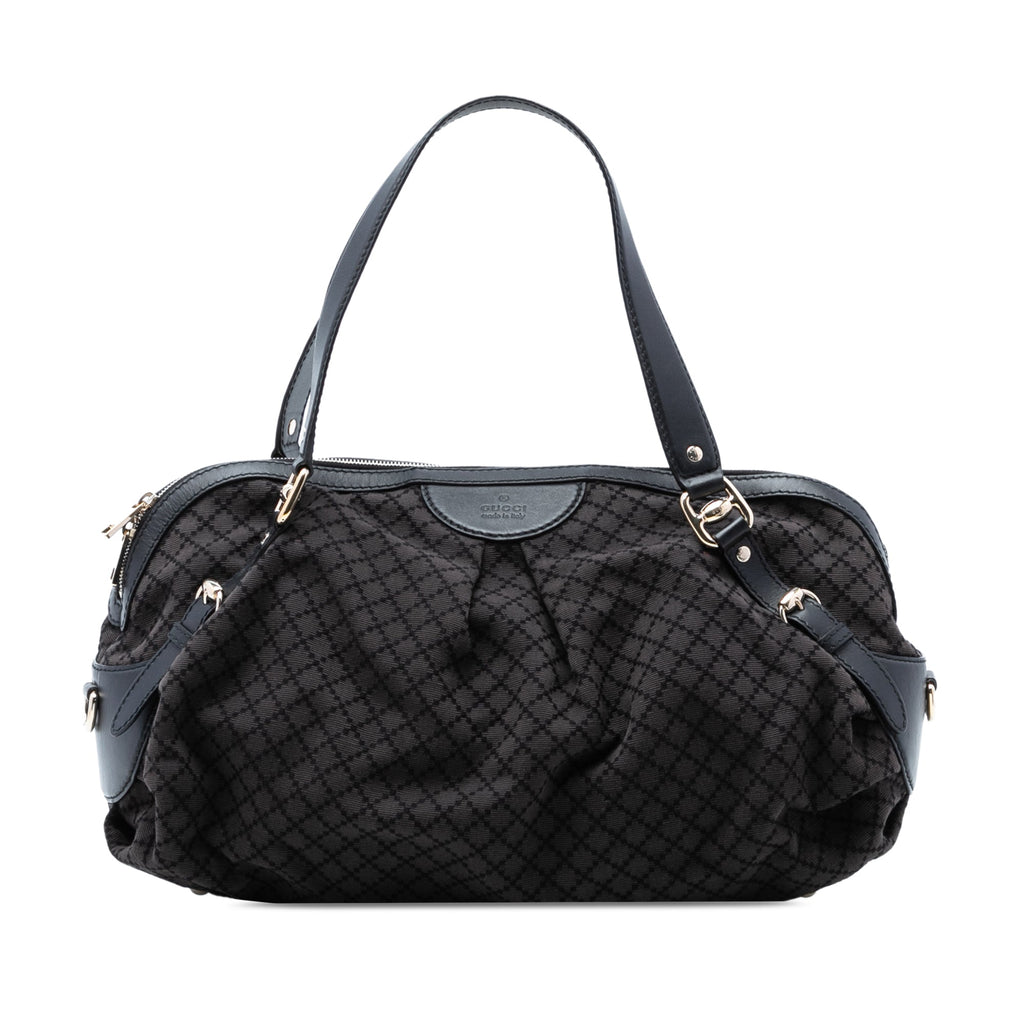 Diamante Canvas Bridle Satchel