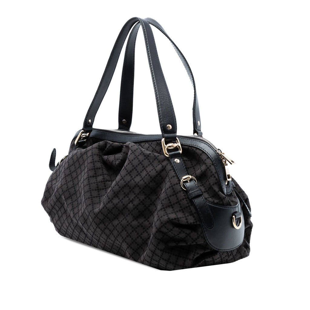Diamante Canvas Bridle Satchel