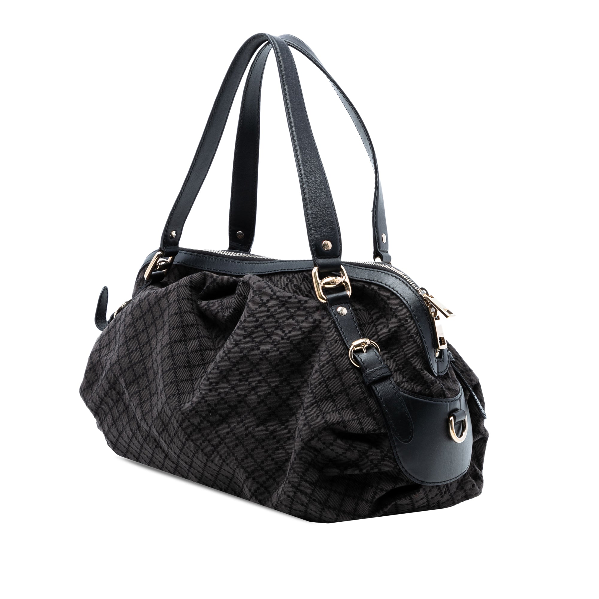 Diamante Canvas Bridle Satchel