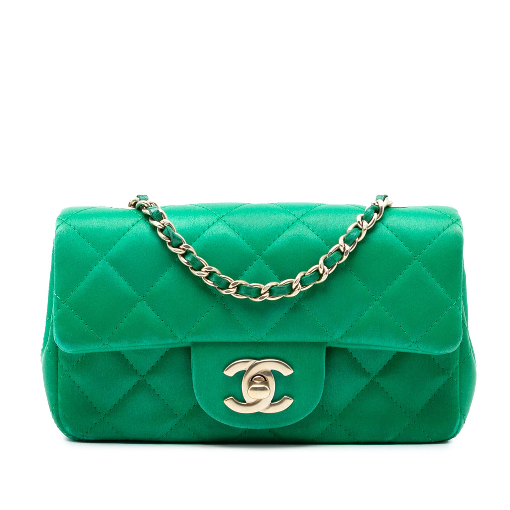 Extra Mini Rectangular Classic Satin Single Flap